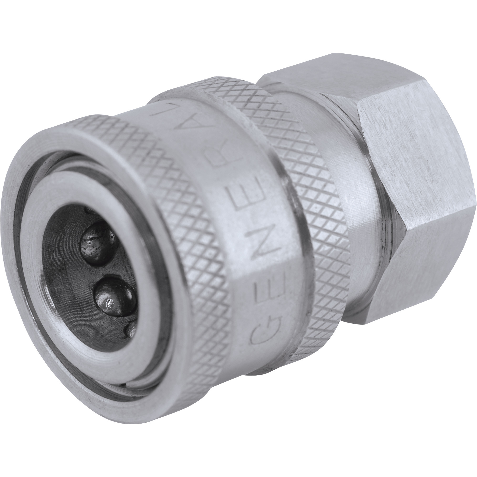 NorthStar Pressure Washer Quick Coupler, 5000 PSI, 3/8in. Inlet, Stainless Steel